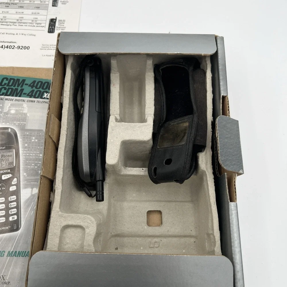 Vintage AirTouch Digital Phone AUDIOVOX CDM 4000AT, Box, Accessories, FREE SHIP